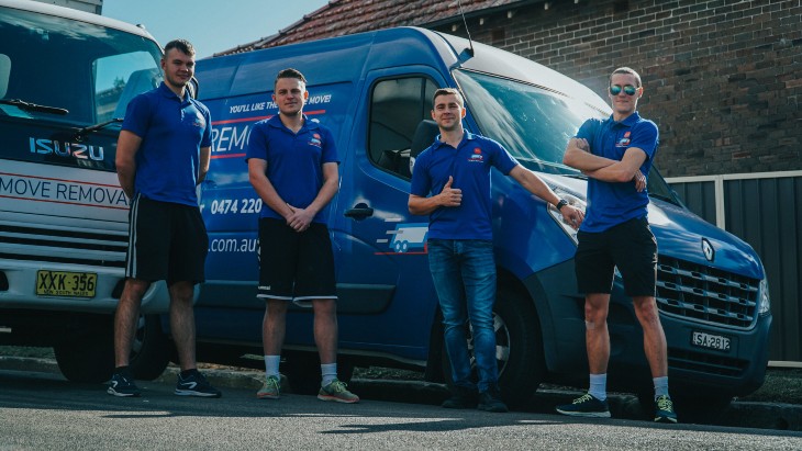 ABC Removals team in front of van determining how to find the best movers for your move